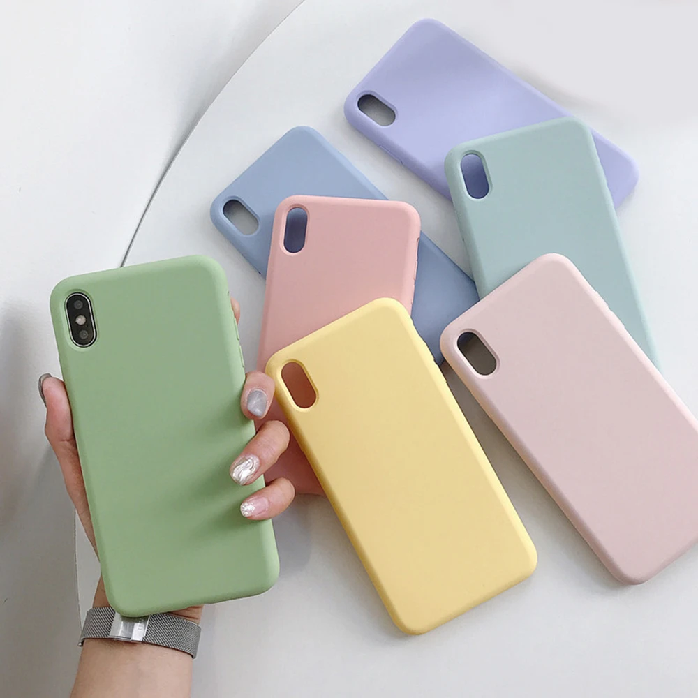 Официальный Стильный силиконовый чехол для iPhone 7/8 6S Plus 5s/SE/X/XS MAX/XR милые яркие цвета, Простые Модные чехлы для телефонов