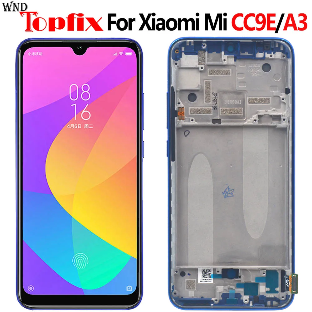 ЖК дисплей TFT для Xiaomi Mi CC9E сменный сенсорный экран с цифровым преобразователем в
