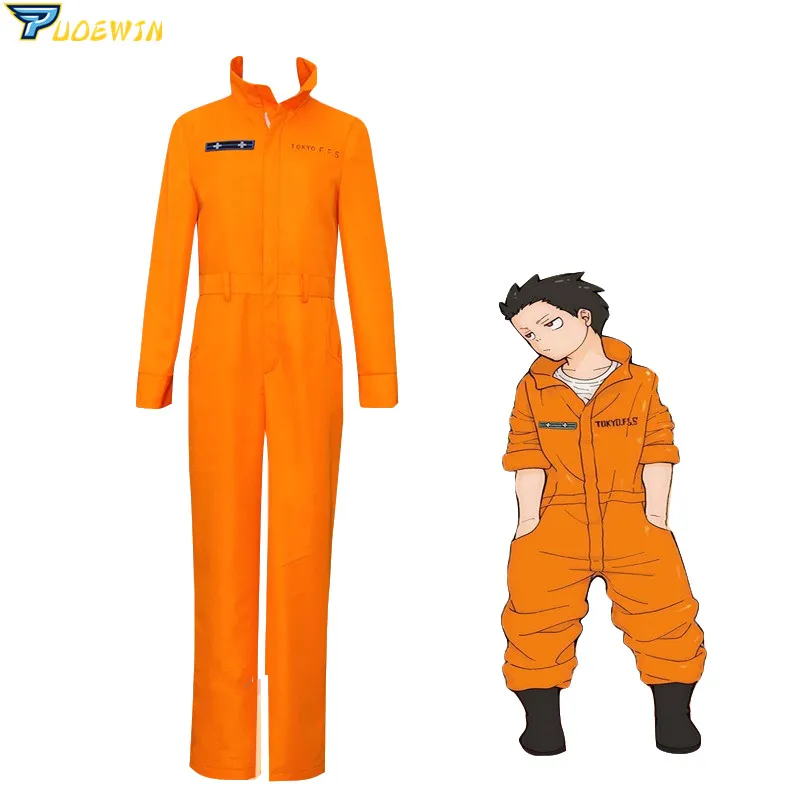

Anime Enn Enn no Shouboutai Shinra Kusakabe Team Uniform Fire Force Jumpsuit Cosplay Costume