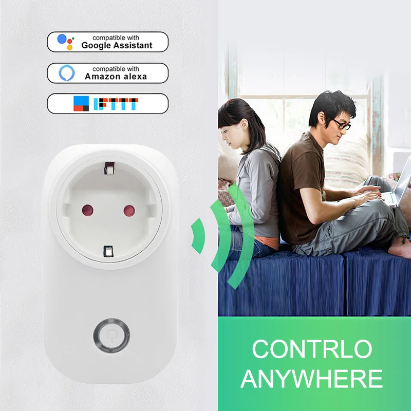16A EU US AU UK BR умная розетка WiFi беспроводной штекер работа с Alexa Google Assistant Home IFTTT Smart Life