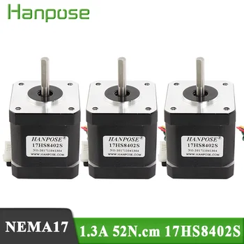 

3pcs Nema17 Stepper Motor 48mm 1.3A 52N.cm Nema 17 motor 42BYGH 4-lead motor (17HS8402S) for CNC 3D printer