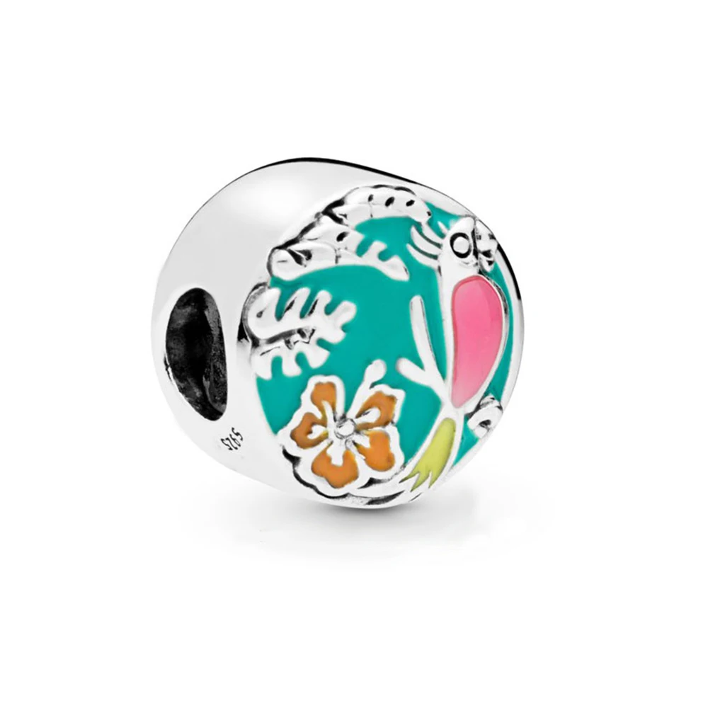 Новинка, Серебро S925 пробы, парки My mouse, летние бусы, подвески, аксессуары, подходят для оригинальных женских браслетов, ювелирные изделия Diy - Окраска металла: 798120ENMX