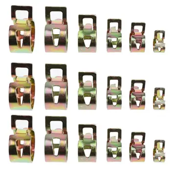

60pcs 7mm, 10mm, 11mm, 14mm, 16mm, 17mm Spring Clips Fuel Hose Line Water Pipe Air Tube Clamps Fasteners