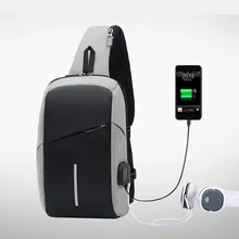Высокое качество, нагрудная сумка, usb зарядка, водонепроницаемая, многофункциональная, для улицы, маленькая, на плечо, карман, для города, для путешествий, квадратная, сумка-мессенджер, Мужская