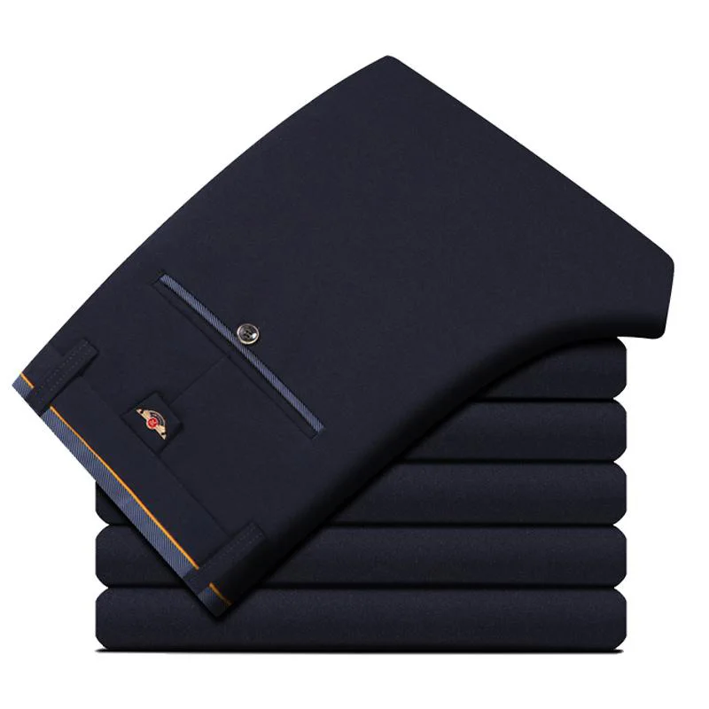 Spring Autumn Mens Business Suit Pants Male Summer Thin Formal Solid Long Dress Straight Baggy Office Trousers Drop Shipping 4