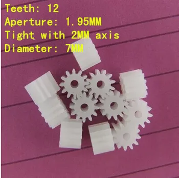 

Straight teeth wheel spindle 122A 0.5 Modulus 12 tooth inner diameter of the motor car models 2MM DIY model toy motor gear parts