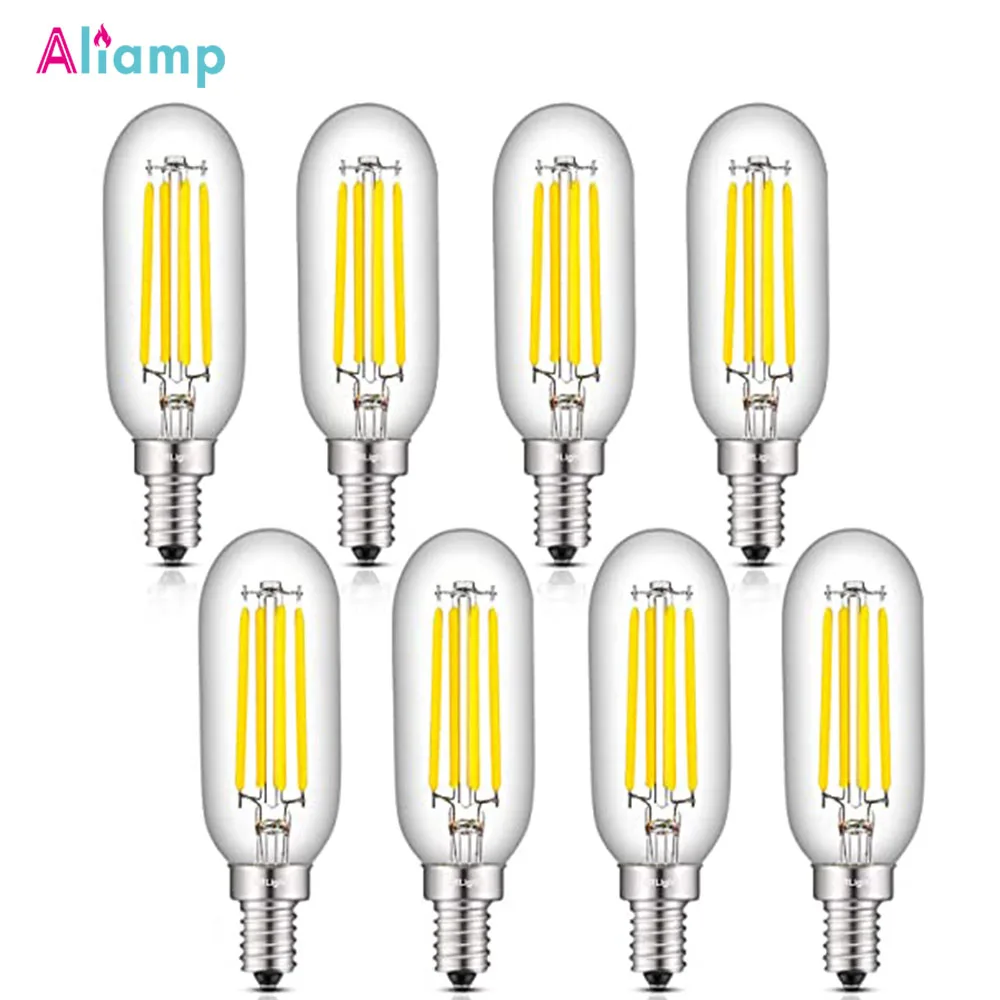 

E14 Base LED Bulb T25 4W Tubular Screw Edison Light 3000K Warm White 5000K Daylight 50W Equivalent Lightbulb 110V 220V 8Pack
