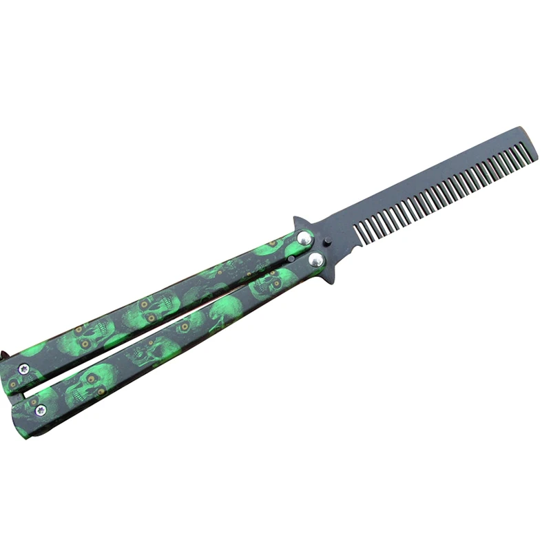 Hairdresser Stainless Steel Butterfly Training Combs Vintage Skeleton