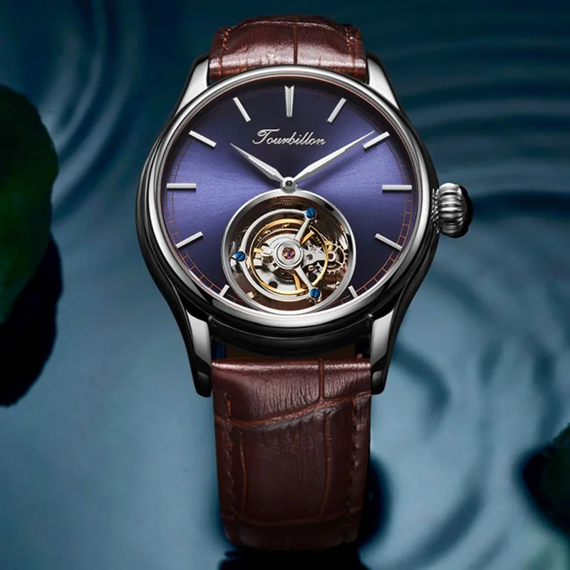 Tourbillon часы GUANQIN на механический сапфир для мужчин s часы лучший бренд класса люкс часы для мужчин Relogio Masculino - Цвет: I