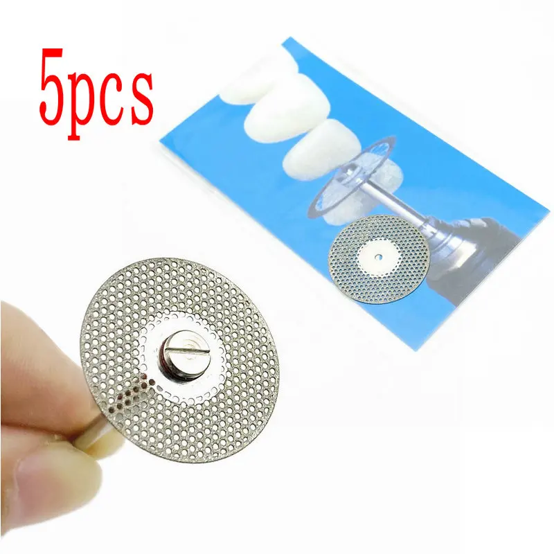 5pcs Dental 0.25mm Double Sided Diamond Cutting Disc For Separating