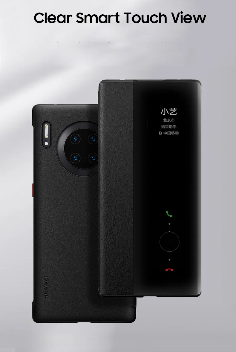 Huawei mate 30 Pro откидной Чехол официальный huawei mate 30 Pro прозрачный вид умный сенсорный вид Флип кожаный чехол Funda