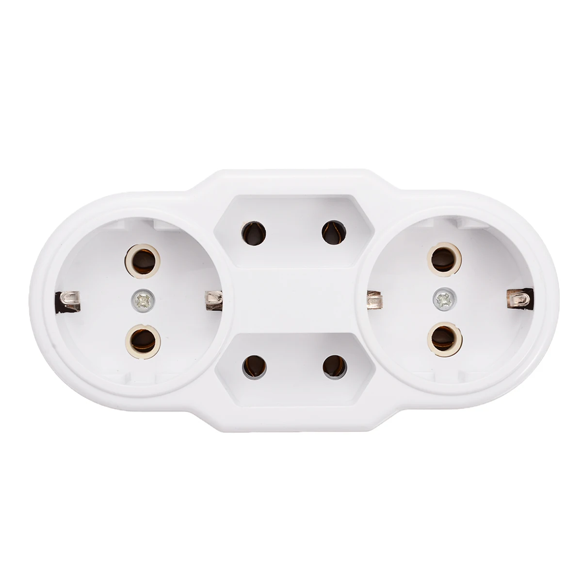 1pc 110-250V 16A Triple Plug Protective Contact Multiple Plug Power Distribution Adapter European EU Standard Conversion Socket