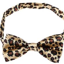 Кремовый леопардовый галстук-бабочка для мужчин