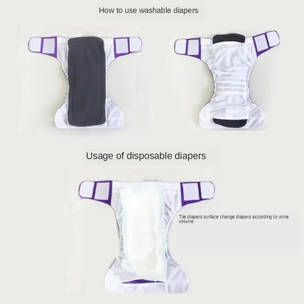 XL Washable Reusable Adult Cloth Diaper Nappy Pocket Urinary Underwear Underpants Disability Leakproof Protection Elders