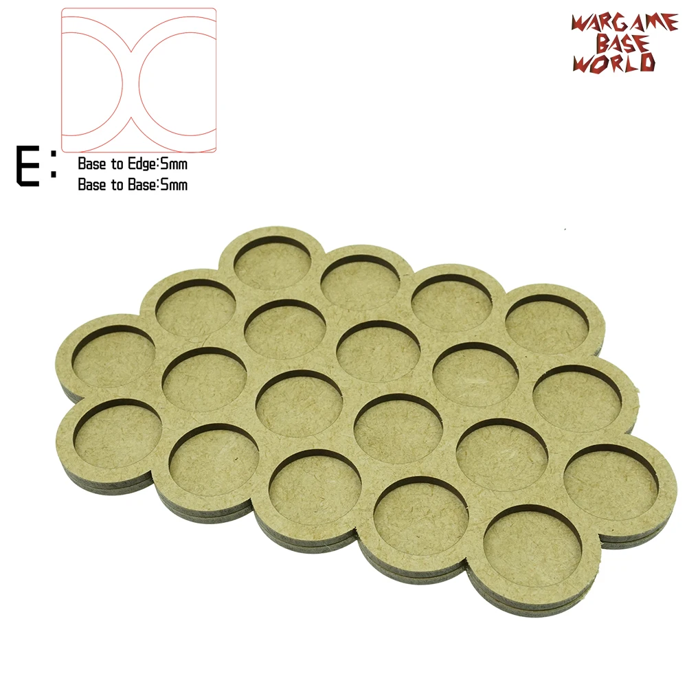 Details about   3x 25mm round movement trays with 8 holes per tray regiment 4x2 rows MDF 