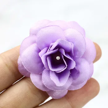 

Lulang Lavender Rose 20pcs/Lot Silk Flower Heads Artificial Tea Rose Heads Bulk Flower for Clips Bridal Wedding Party Home Decor