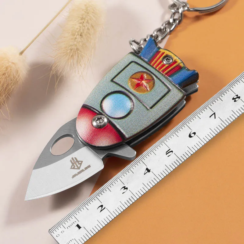 Keychain knife Mini Knife Portable EDC Pocket knife Fixed Blade Letter