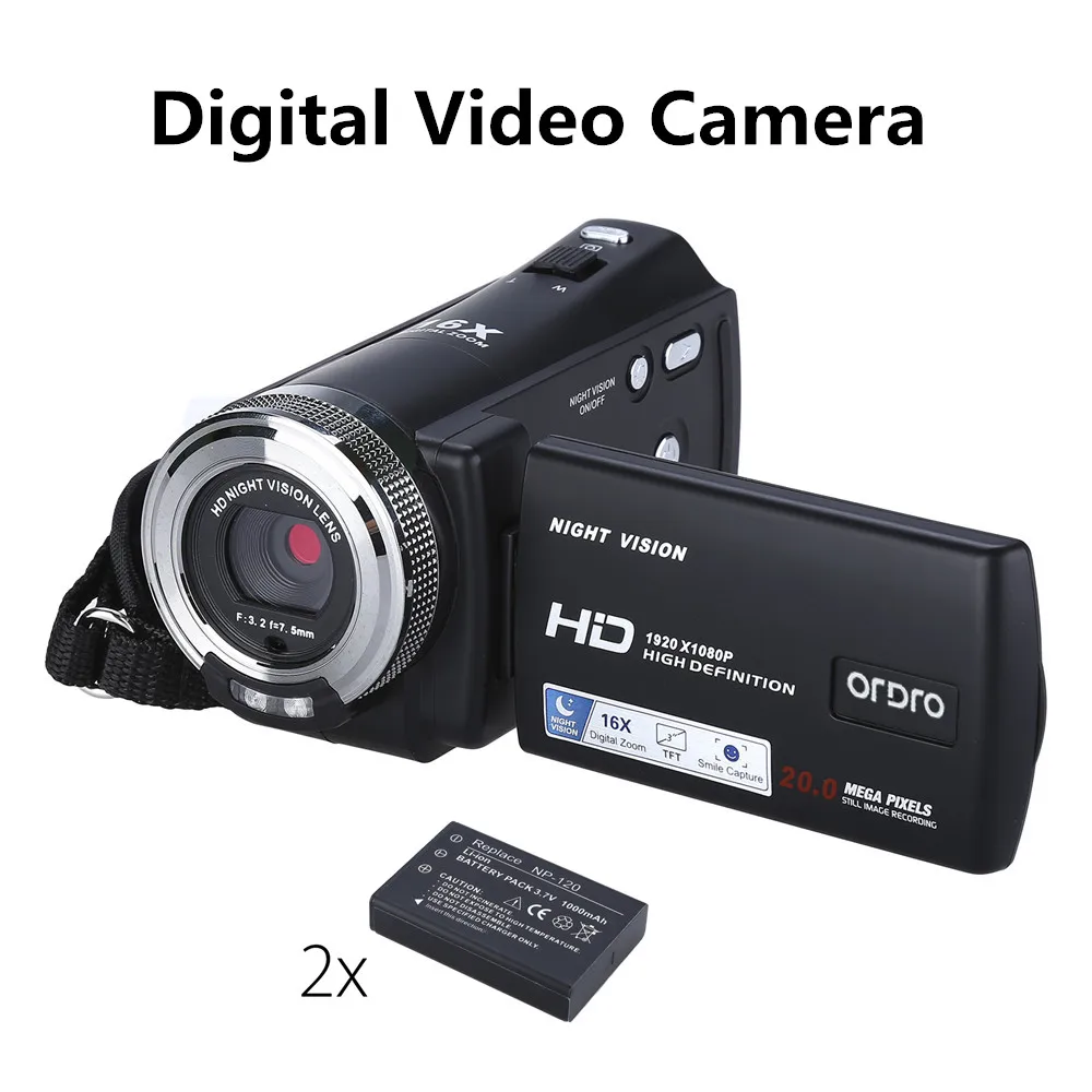 Video camera full hd 1080P video camera 16x Zoom camescope filmadoras DVR IR night vision camaras fotograficas digital camcoder