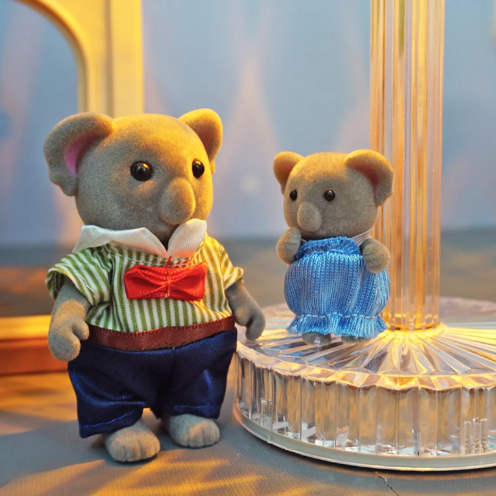 1:12 森の動物家族ミニウサギクマパンダ人形女の子ままごと人形セット