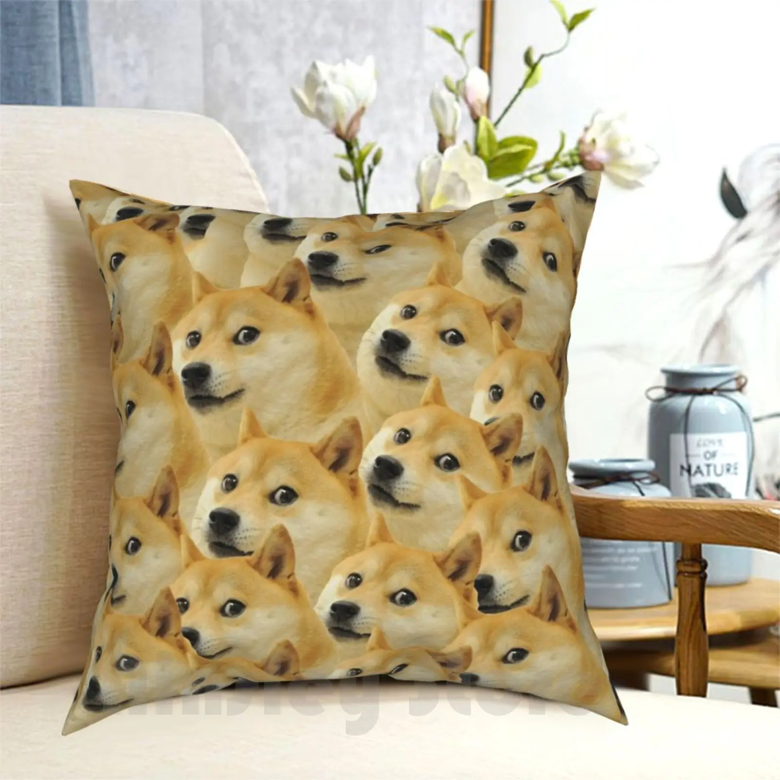 

Doge Pillow Case Printed Home Soft DIY Pillow cover Doge Meme Dank Memes Cool Awesome Dog Animals Dogs Animal Cute Wow