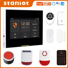 Staniot – système d'alarme de sécurité intelligent Tuya, wi fi, 9 Kits, Anti vol, avec Alexa, pour maison, Anti cambriolage, 433MHz, application de contrôle,Vente chaude en France, livraison rapide sous 24h 