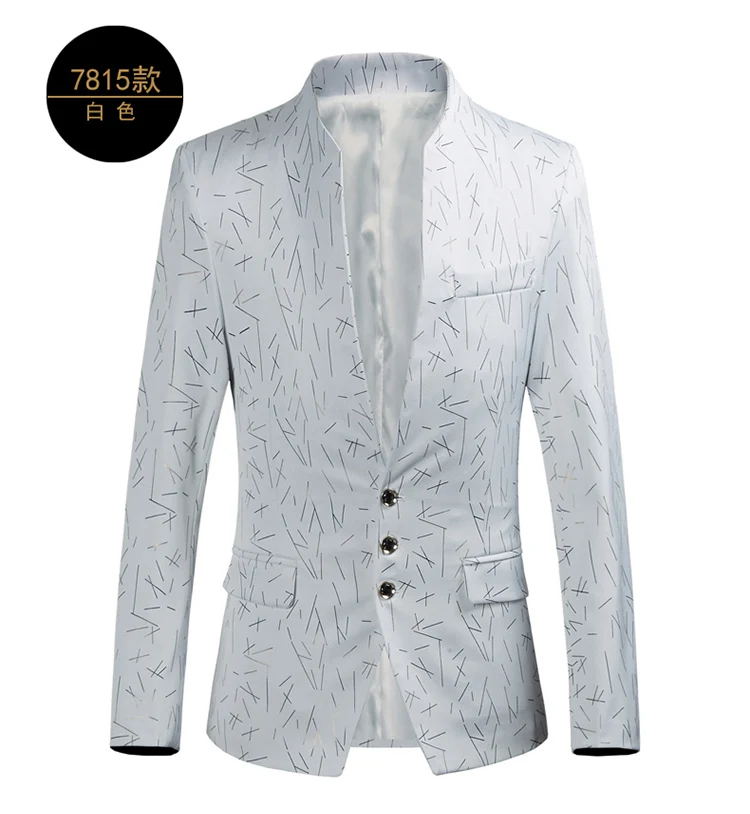 Осенний мужской блейзер Мужской Блейзер Костюмы Бизнес Slim Fit куртки пальто модные куртки темно-синий фиолетовый S-6XL