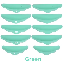 Silicone Eyelash Protection Pad Kit - 5 Pairs for Extension and Lifting (5 pairs green)