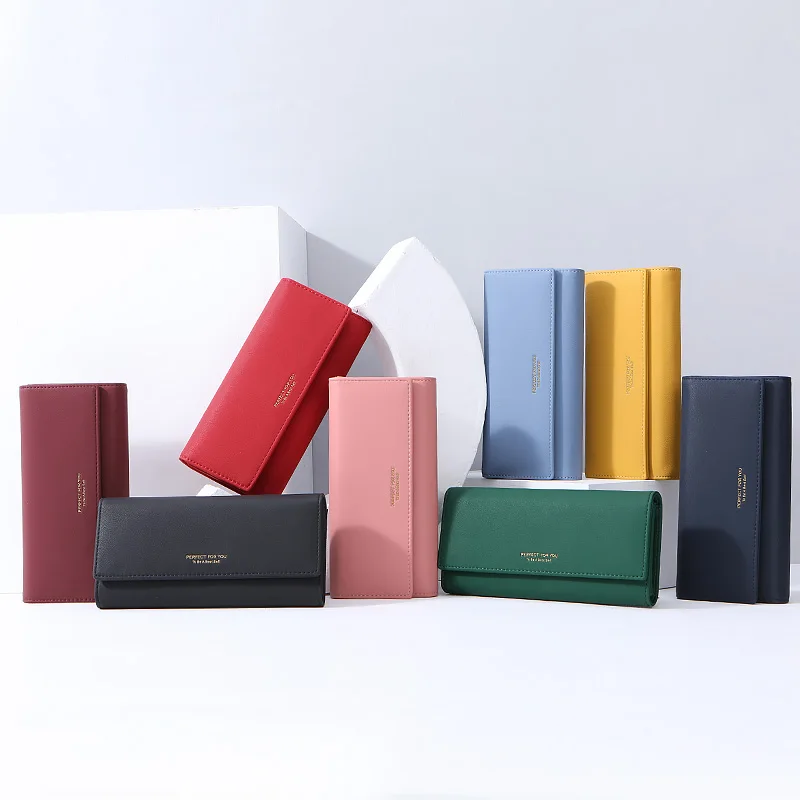 WEICHEN Trifold Women Wallet Large Capacity Long Clutch Wallets Female Purses Phone Pocket Card Holder Carteras Hand bag Purse