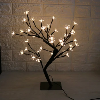 

36 LED Decorative Cherry Tree Light Cherry Blossom Bonsai Light Lamp Desk Tree Light For Home Wedding Decoration With EU Plug