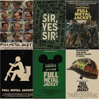 

Full metal jacket movie poster 1987 vintage arte classica famiglia Carta Kraft Bar Home Decor Classic moive Wall Sticker