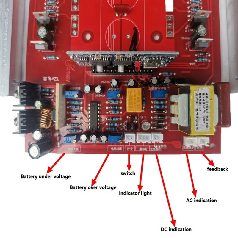 US $50.60 24v3500w 48v6500w 60v9000w 72v12000w 220v Pure Sine Wave Inverter SemiFinished Motherboard 24 Tubes