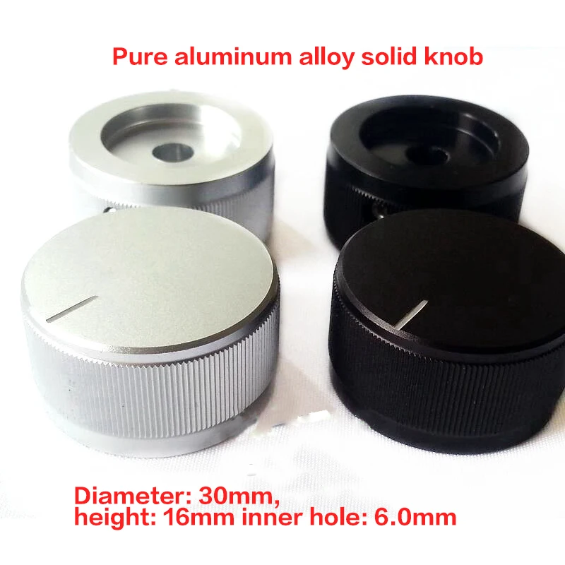 

YWJJX 30*16mm pure aluminum alloy solid knob volume potentiometer knob HIFI audio amplifier chassis tone knob DIY