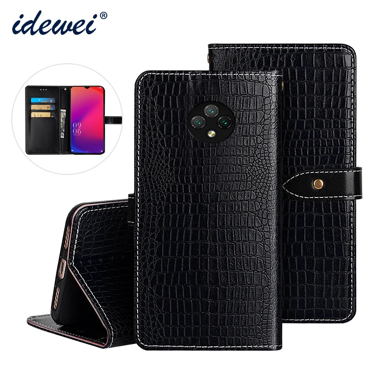 

Doogee X95 Case Cover Luxury Leather Flip Case For Doogee X95 Protective Phone Case Crocodile Grain