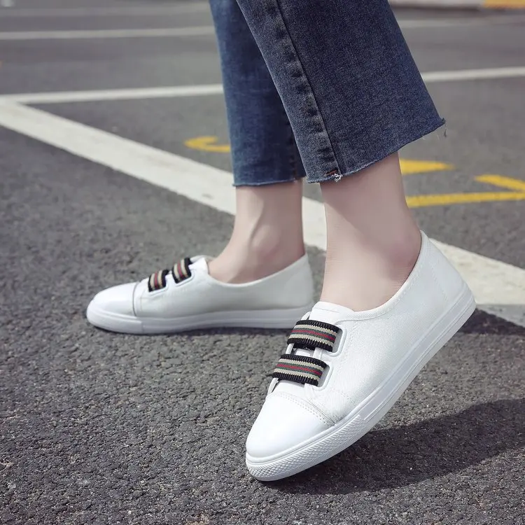 

Girls Shoe White Shoes Women's 2018 Summer New Style Canvas Shoes Students Casual Breathable Cloth Shoes Black