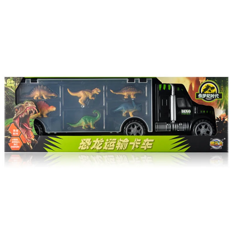 

Jurassic Dinosaur World Transportation Truck Storage Box Container Dinosaur Set Toy Car