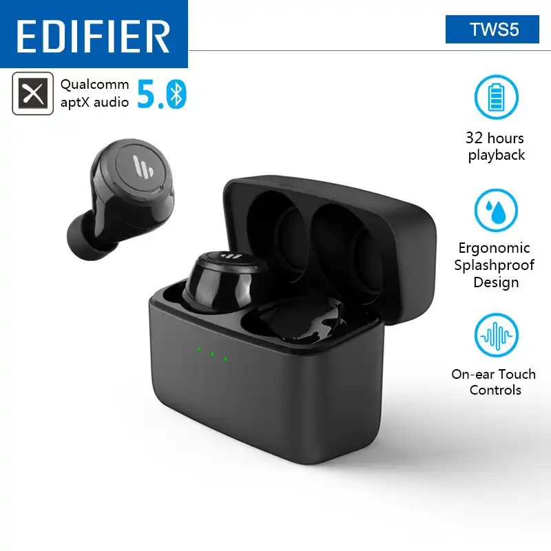 Fone de ouvido edifier tws5 tws bluetooth 5.0 sem fio qualcomm aptx cvc 8.0 ipx5 Clearance