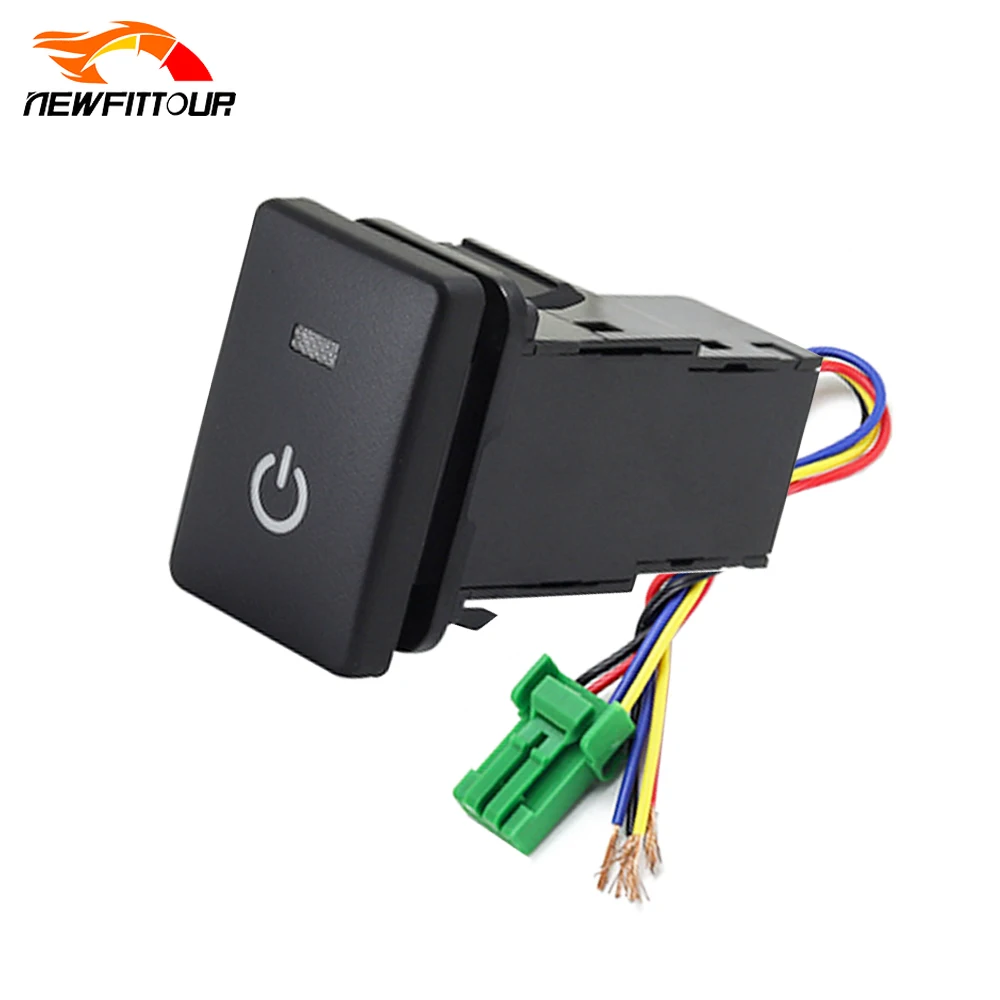 

Orange Light 1PC Car Power On Off Switch Push Button with Wire For Mitsubishi Outlander 2013-2020