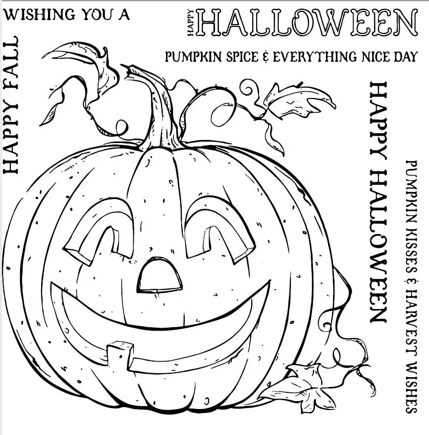 

Pumpkin Halloween Transparent Clear Silicone Stamp Seal for DIY scrapbooking photo album Decorative clear stamps A1101