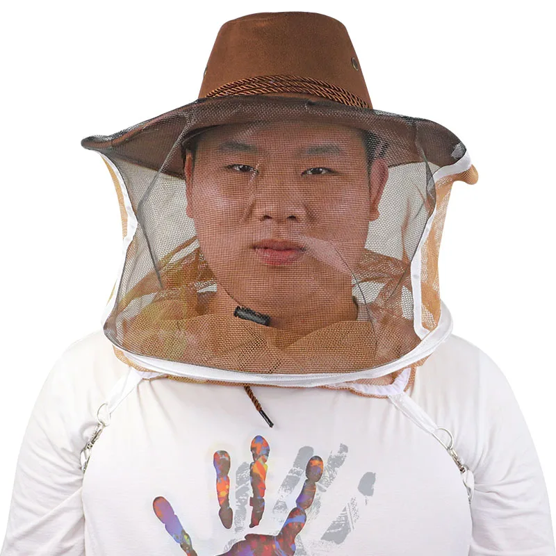 Beekeeper Protective Hat Anti Bee Fabric Nylon Net Yarn Hat Beekeeping Protector Cap Beekeeper Cowboy Comfortable Design