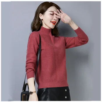 

Warm Winter Female Knitted Pullover Sweaters Women Fashion Pull Jumper Long Sleeve Ladies Casual Turtle Neck Tops