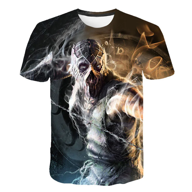 Новинка года; летняя модная повседневная футболка с принтом «Mortal Kombat 11»; футболка для мальчиков и девочек с популярным принтом «файтинги» - Цвет: TS4802