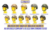 Militech balistyczny kask NIJ poziom IIIA 3A certyfikat ISO szybki OCC Dial wysokie cięcie XP Cut aramidowy kuloodporny kask