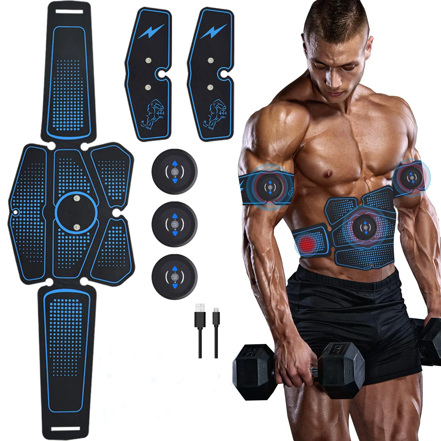 Smart Fitness Belt Muscle Stimulator Fat Burner Anticellulite Slimming EMS Patch Men And Women Abdominal Muscle Training Device