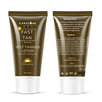 

50ml Sun Tanning Cream Professional Fast Solarium Tanning Lotion Self Tanner For Face And Body Bronzer Cream Tan Body Lotion