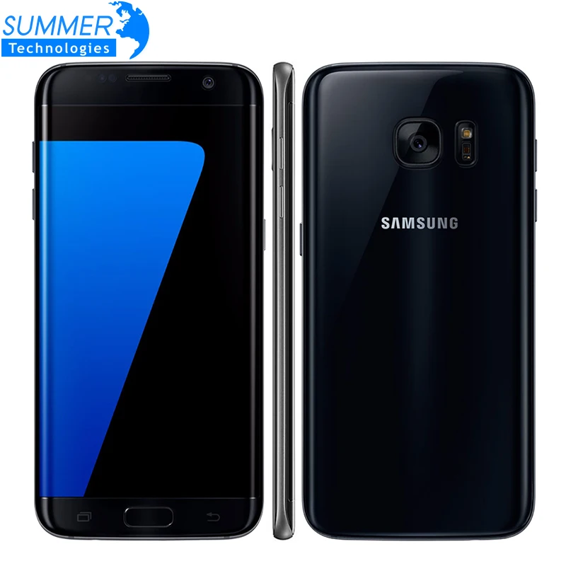 Разблокированный сотовый телефон Samsung Galaxy S7 Edge Android мобильный 4G LTE 5 дюйма 12 МП 4 Гб