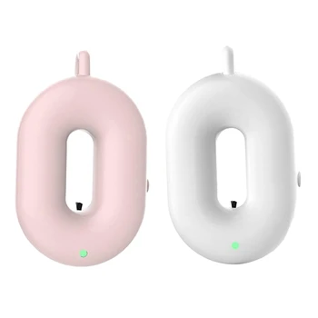 

2 Set Personal Wearable Air Purifier Necklace/Mini Portable Air Freshener Ionizer/Low Noise for Adults Pink &White