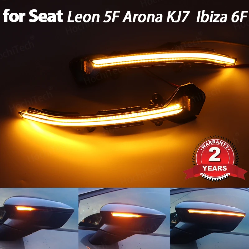 Dynamic LED Turn Signal Side Mirror Indicator Sequential Light Blinker For SEAT Leon Mk3 5F Ibiza Mk5 KJ Arona 2018 | Автомобили и