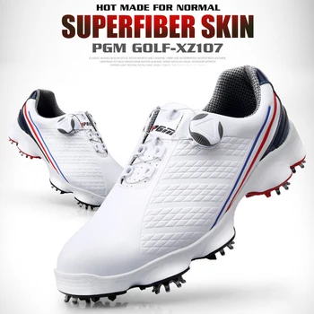 

Golf Men Shoes Waterproof Antiskid Shoes Breathable Button Buckle Sports Shoe Spiked Nail Sneakers FH99