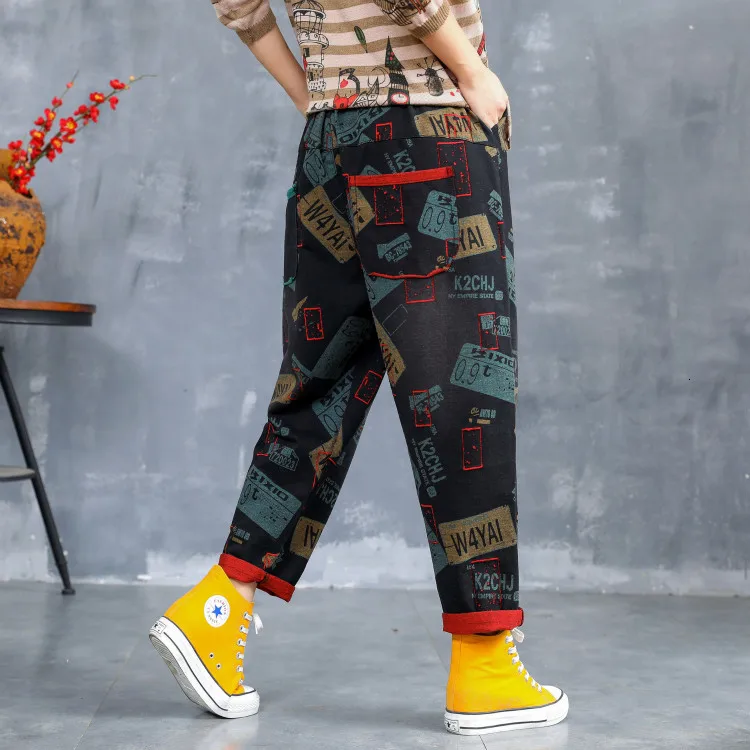 Max LuLu модные корейские женские осенние панк уличные женские эластичные брюки с принтом повседневные женские шаровары большого размера