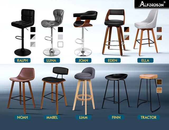 Macias Allen Stool With Backrest ALFORDSON Bar Stools Kitchen